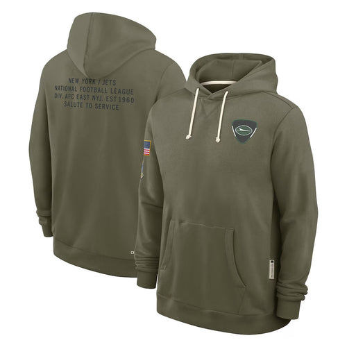 NY.Jets Player Olive Salute to Service Club Fleece Hoodie Football Jerseys football jersey product view 1