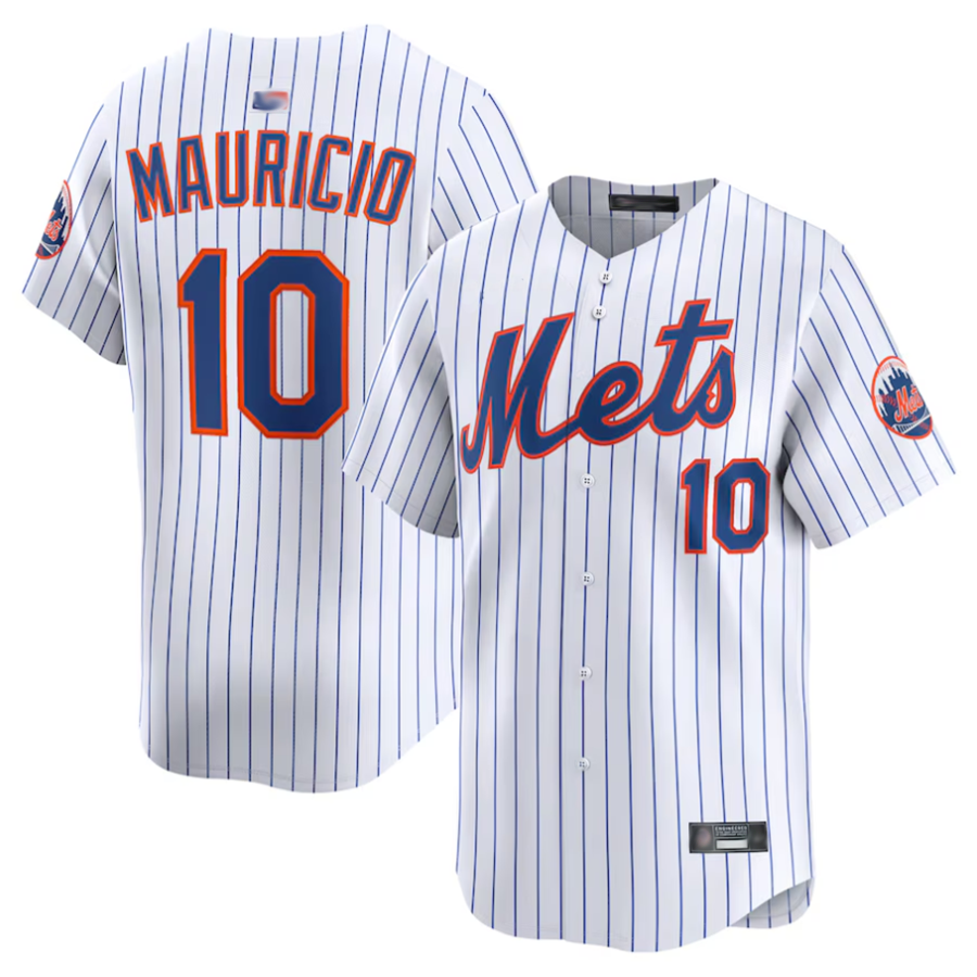 NY.Mets #10 Ronny Mauricio Player White Limited Baseball Jerseys baseball jersey product view 1