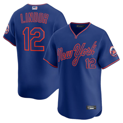 NY.Mets #12 Francisco Lindor Player Royal Home Limited Baseball Jerseys baseball jersey product view 1