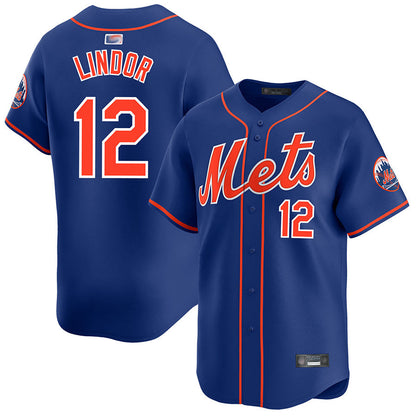 NY.Mets #12 Francisco Lindor Player Royal Limited Baseball Jerseys baseball jersey product view 1