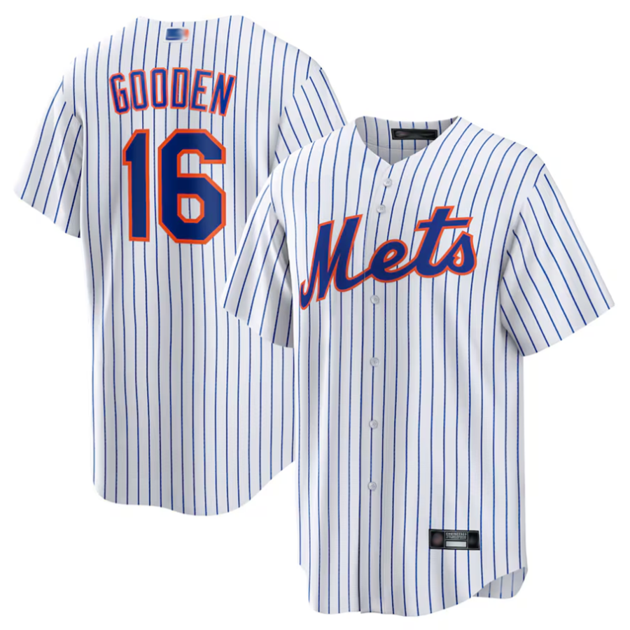 NY.Mets #16 Dwight Gooden Player White Home Replica Baseball Jerseys baseball jersey product view 1