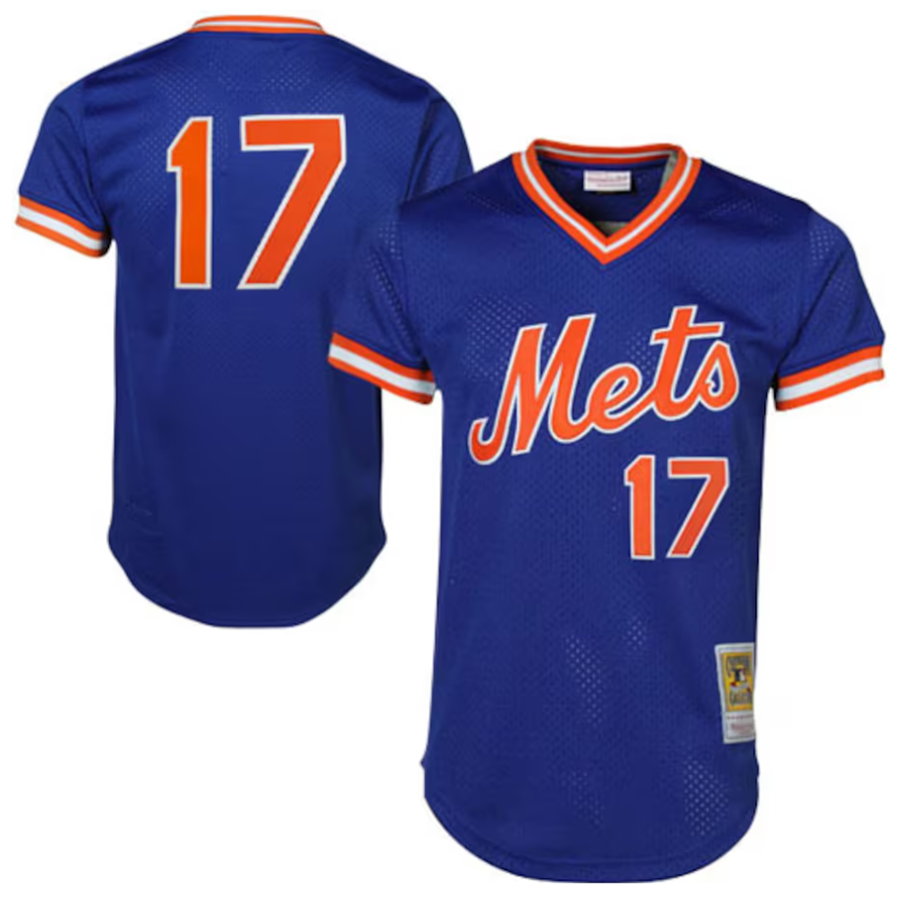 NY.Mets #17 Keith Hernandez Player Mitchell & Ness Royal Cooperstown Baseball Jerseys baseball jersey product view 1