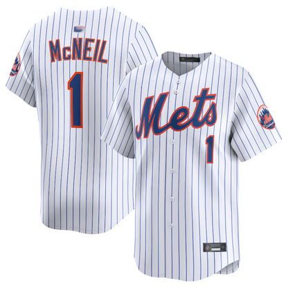 NY.Mets #1 Jeff McNeil Player White Limited Baseball Jerseys baseball jersey product view 1