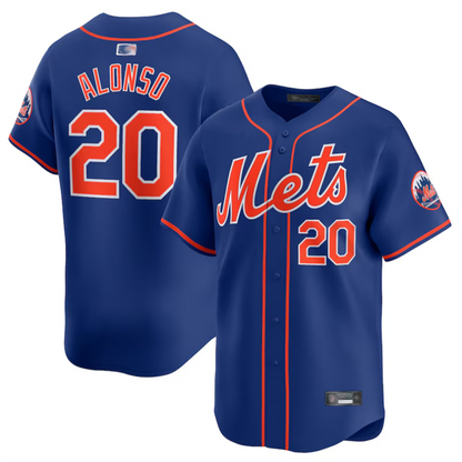NY.Mets #20 Pete Alonso Player Royal Limited Baseball Jerseys baseball jersey product view 1