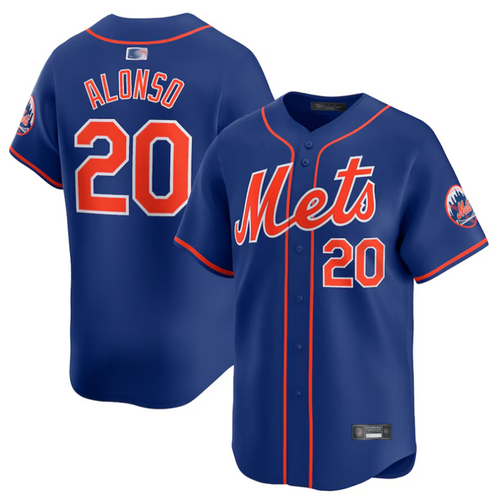 NY.Mets #20 Pete Alonso Player Royal Limited Baseball Jerseys baseball jersey product view 1