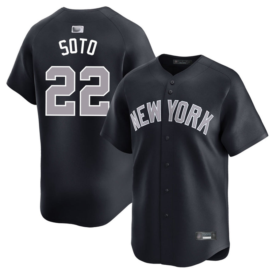 NY.Mets #22 Juan Soto Player Black Home Limited Baseball Jerseys baseball jersey product view 1