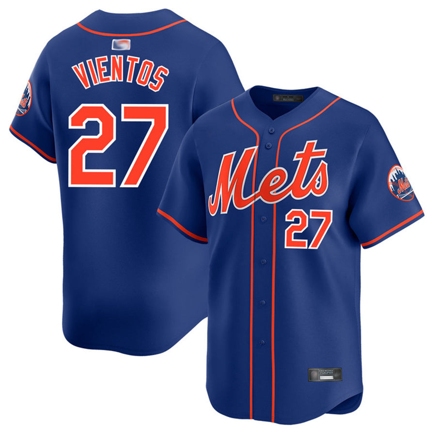 NY.Mets #27 Mark Vientos Player Royal Limited Baseball Jerseys baseball jersey product view 1