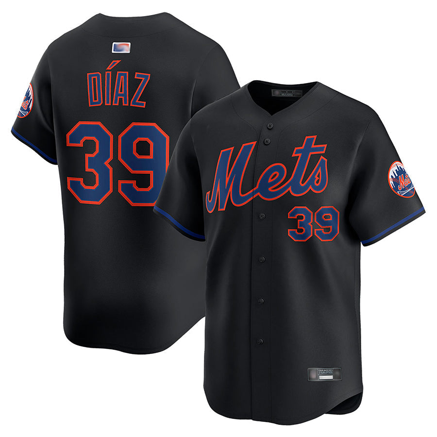 NY.Mets #39 Edwin Diaz Player Black Home Limited Baseball Jerseys baseball jersey product view 1