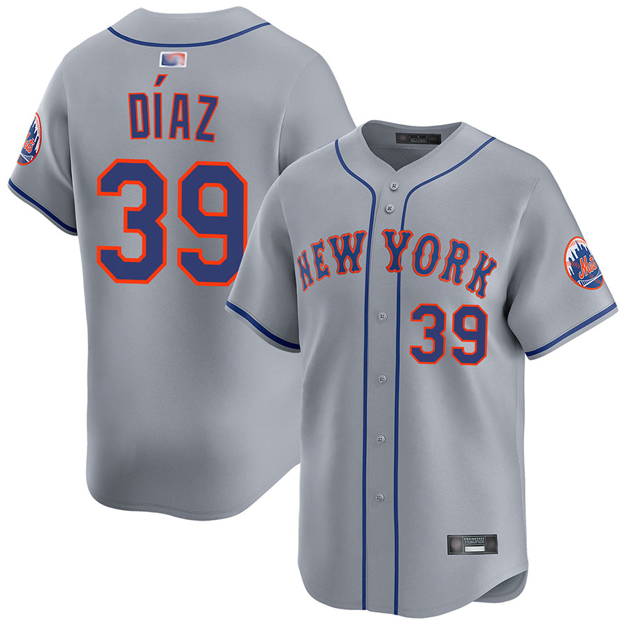 NY.Mets #39 Edwin Diaz Player Gray Home Limited Baseball Jerseys baseball jersey product view 1