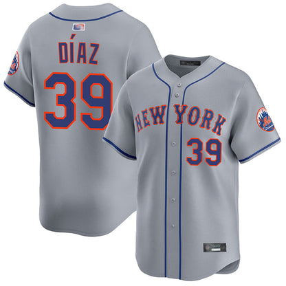 NY.Mets #39 Edwin Diaz Player Gray Home Limited Baseball Jerseys baseball jersey product view 1