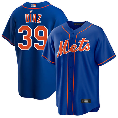 NY.Mets #39 Edwin Diaz Player Royal Replica Game Baseball Jerseys baseball jersey product view 1