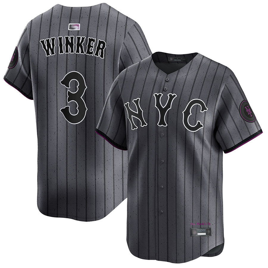 NY.Mets #3 Jesse Winker Player City Connect Limited Baseball Jerseys baseball jersey product view 1