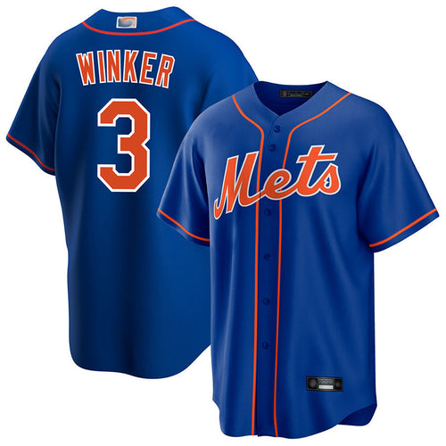 NY.Mets #3 Jesse Winker Player Royal Replica Game Baseball Jerseys baseball jersey product view 1