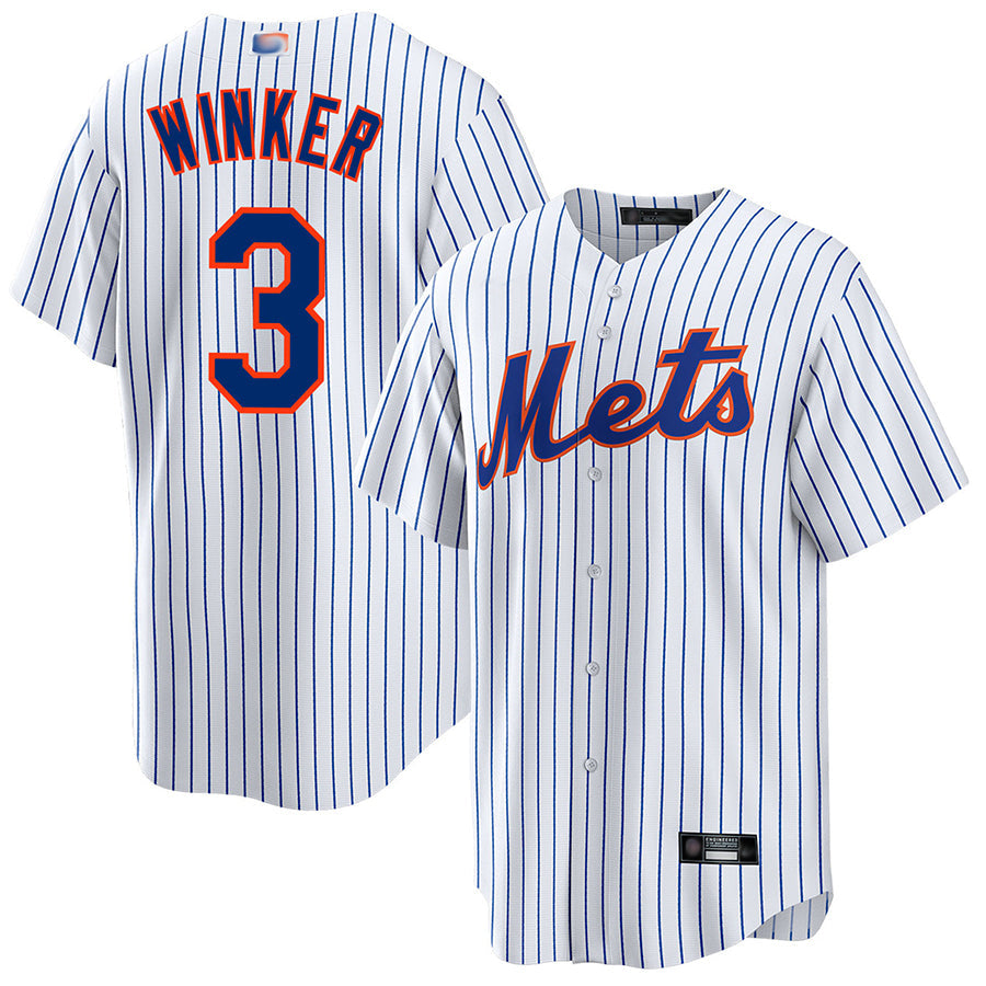 NY.Mets #3 Jesse Winker Player White Home Replica Baseball Jerseys baseball jersey product view 1