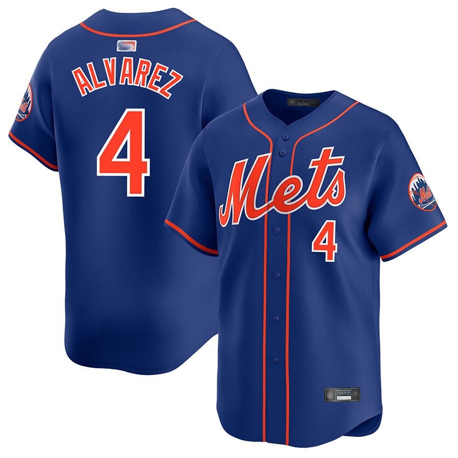 NY.Mets #4 Francisco Alvarez Player Royal Home Limited Baseball Jerseys baseball jersey product view 1