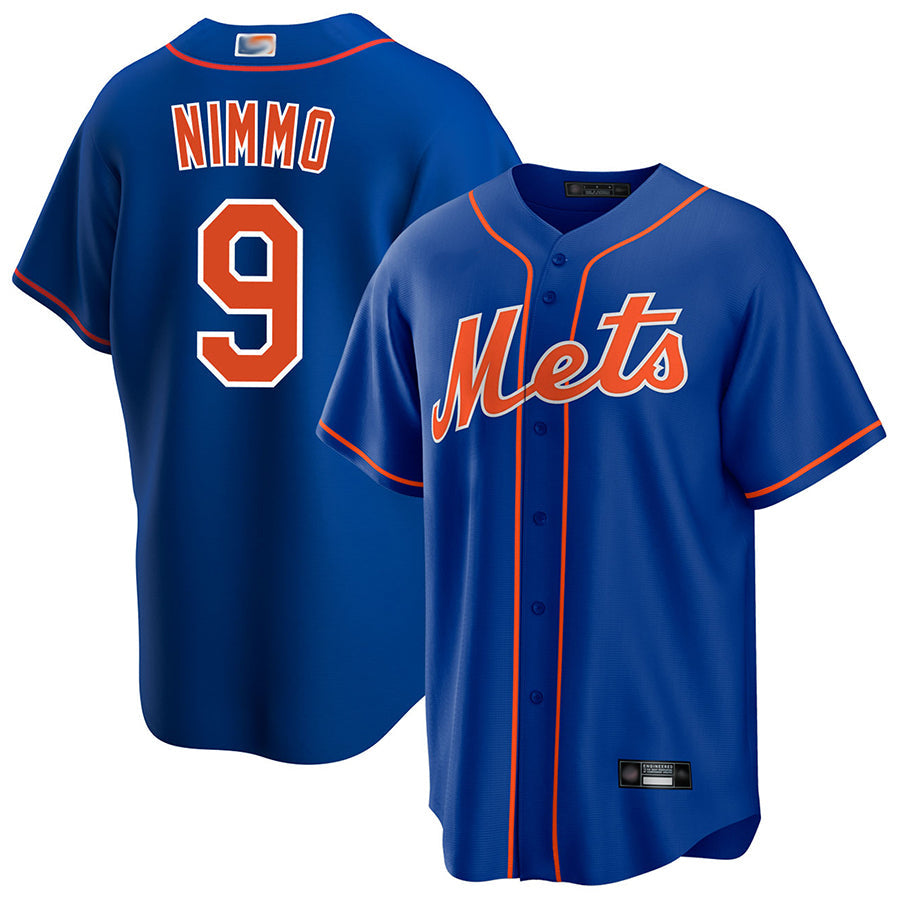 NY.Mets #9 Brandon Nimmo Player Royal Game Replica Baseball Jerseys baseball jersey product view 1