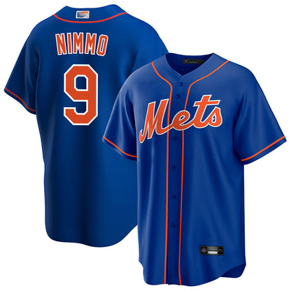 NY.Mets #9 Brandon Nimmo Player Royal Game Replica Baseball Jerseys baseball jersey product view 1