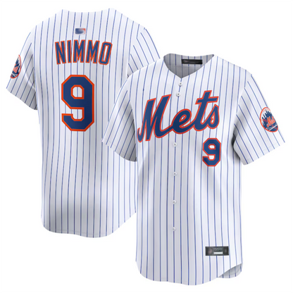 NY.Mets #9 Brandon Nimmo Player White Home Limited Baseball Jerseys baseball jersey product view 1