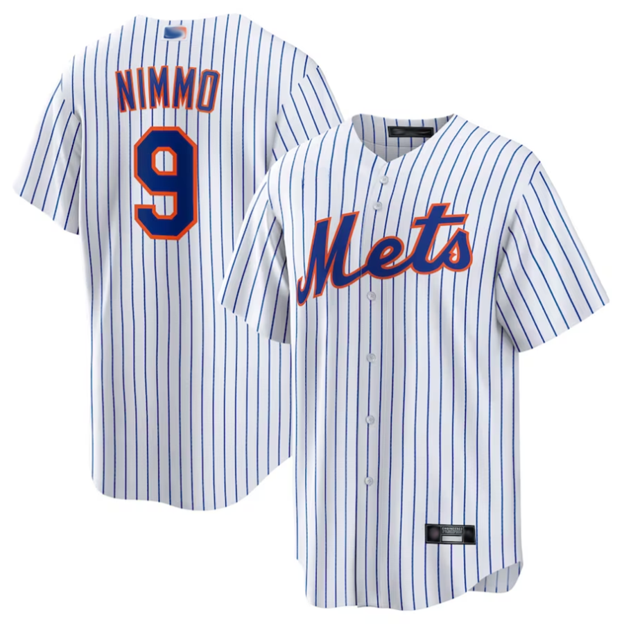 NY.Mets #9 Brandon Nimmo Player White Home Replica Baseball Jerseys baseball jersey product view 1