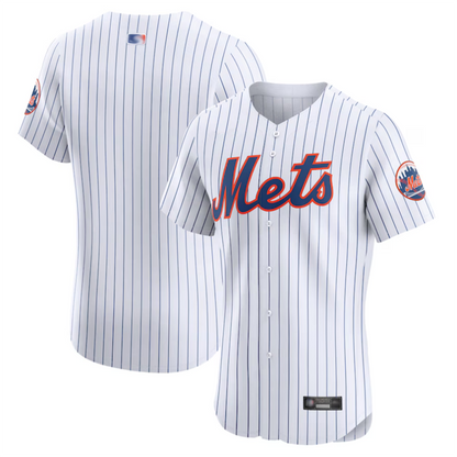 NY.Mets Blank Player White Home Elite Baseball Jerseys baseball jersey product view 1