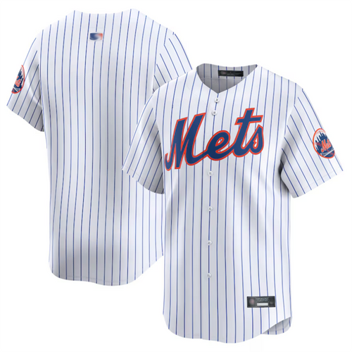 NY.Mets Blank Player White Home Limited Baseball Jerseys baseball jersey product view 1