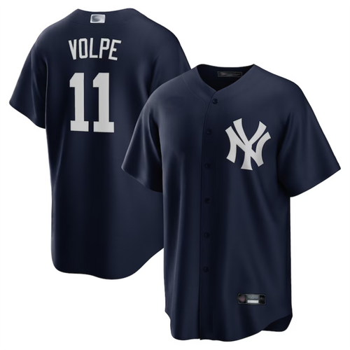 NY.Yankees #11 Anthony Volpe Navy Big & Tall Replica Player Baseball Jerseys baseball jersey product view 1