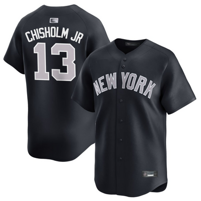 NY.Yankees #13 Jazz Chisholm Jr. Black Replica Player Baseball Jerseys baseball jersey product view 1
