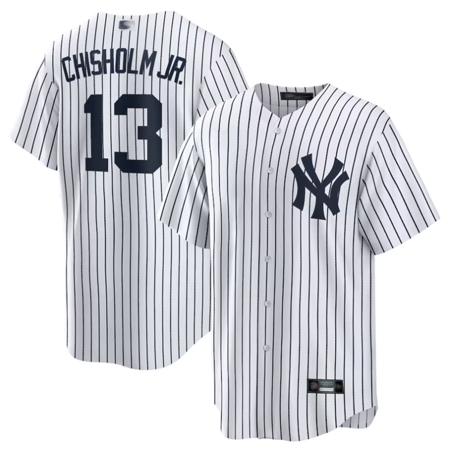 NY.Yankees #13 Jazz Chisholm Jr. Player White Home Replica Baseball Jerseys baseball jersey product view 1
