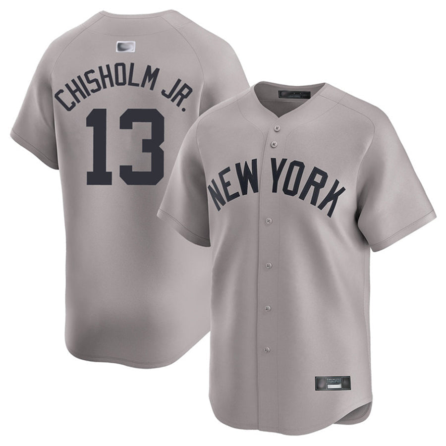 NY.Yankees #13 Jazz Chisholm Jr. Playre Gray Home Limited Baseball Jerseys baseball jersey product view 1