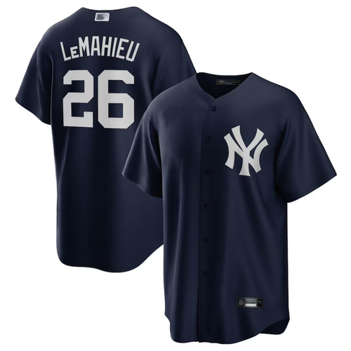 NY.Yankees #26 DJ LeMahieu Player Navy Replica Baseball Jerseys baseball jersey product view 1
