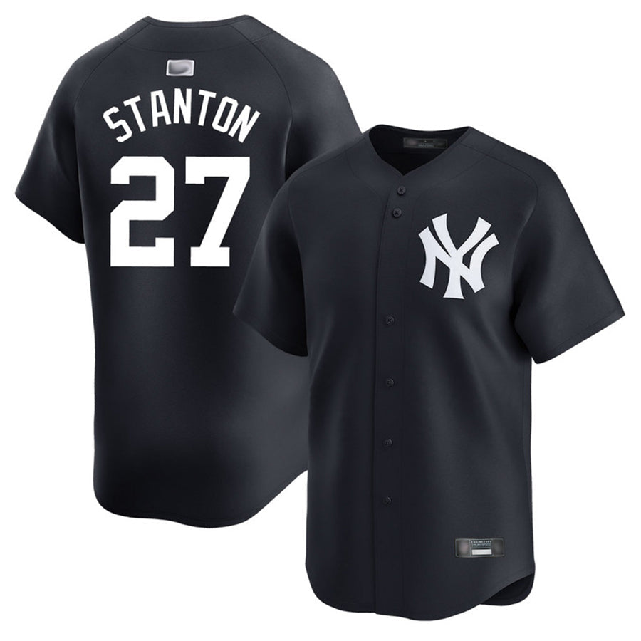 NY.Yankees #27 Giancarlo Stanton Black Home Limited Baseball Jerseys baseball jersey product view 1