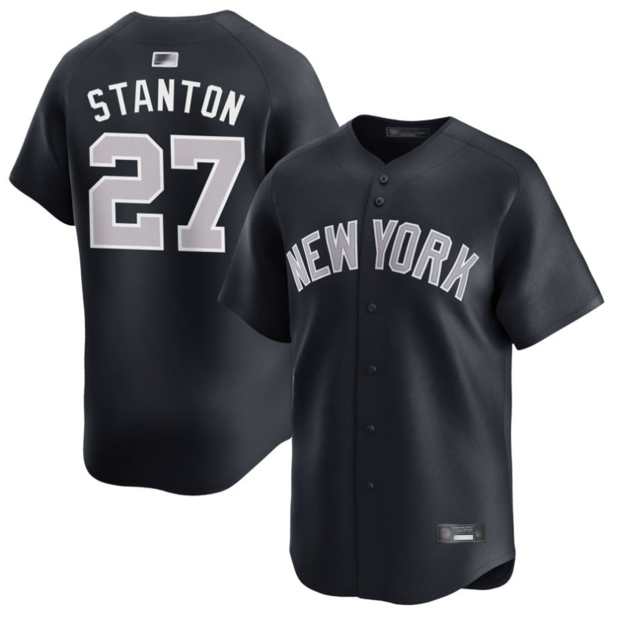 NY.Yankees #27 Giancarlo Stanton Player Black Replica Limited Baseball Jerseys baseball jersey product view 1