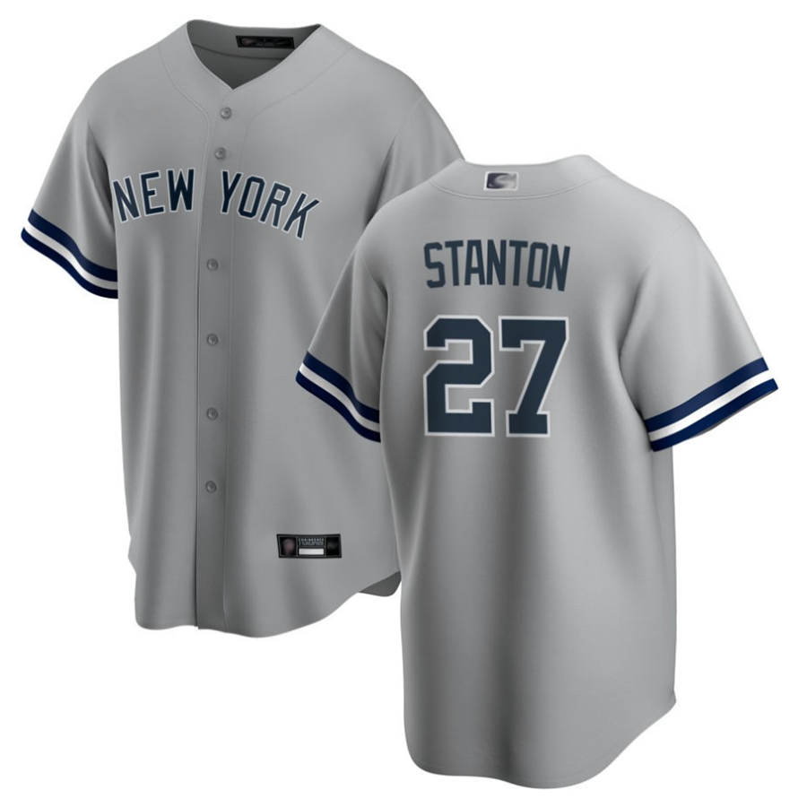 NY.Yankees #27 Giancarlo Stanton Player Gray Home Limited Baseball Jerseys baseball jersey product view 1