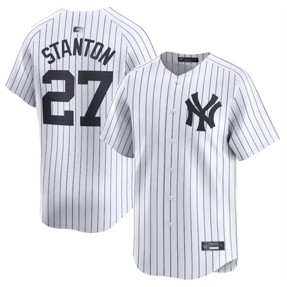 NY.Yankees #27 Giancarlo Stanton Player White Home Limited Baseball Jerseys baseball jersey product view 1