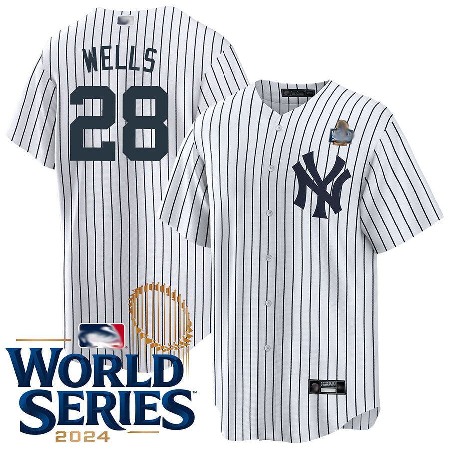NY.Yankees #28 Austin Wells Player White World Series Replica Baseball Jerseys baseball jersey product view 1