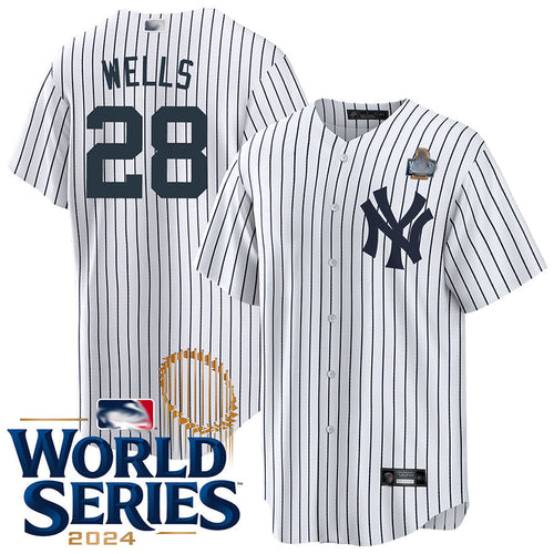 NY.Yankees #28 Austin Wells Player White World Series Replica Baseball Jerseys baseball jersey product view 1