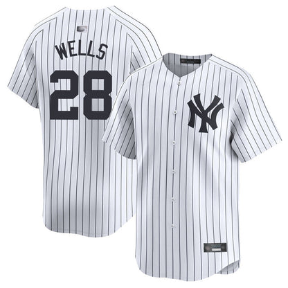 NY.Yankees #28 Austin Wells Playre White Home Limited Baseball Jerseys baseball jersey product view 1