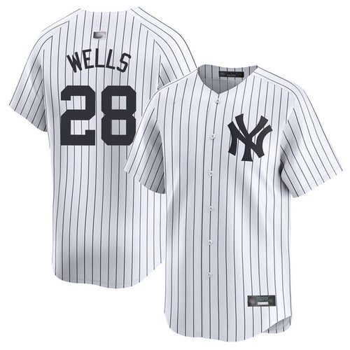 NY.Yankees #28 Austin Wells Playre White Home Limited Baseball Jerseys baseball jersey product view 1