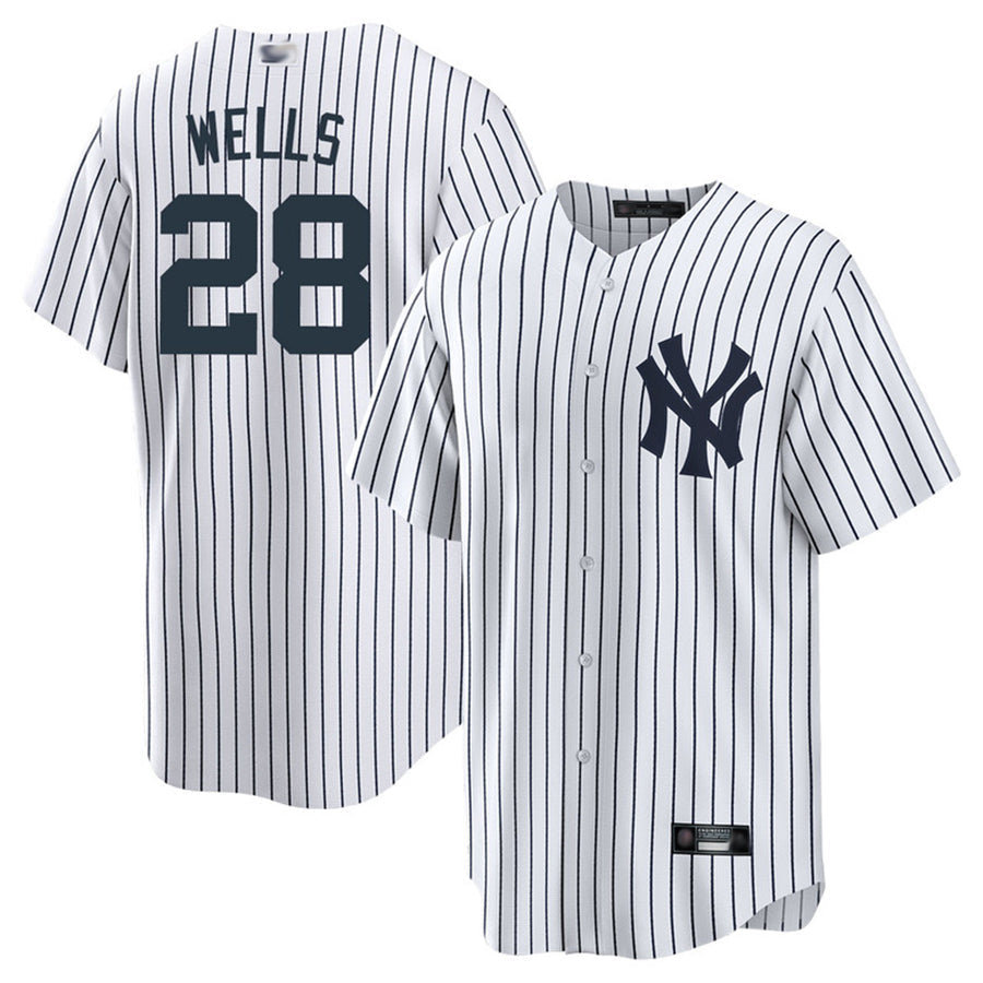 NY.Yankees #28 Austin Wells Playre White Home Replica Baseball Jerseys baseball jersey product view 1