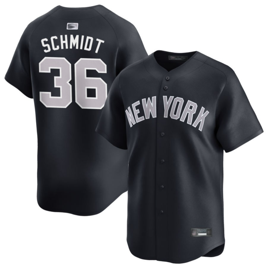 NY.Yankees #36 Clarke Schmidt Navy Home Limited Player Baseball Jerseys baseball jersey product view 1