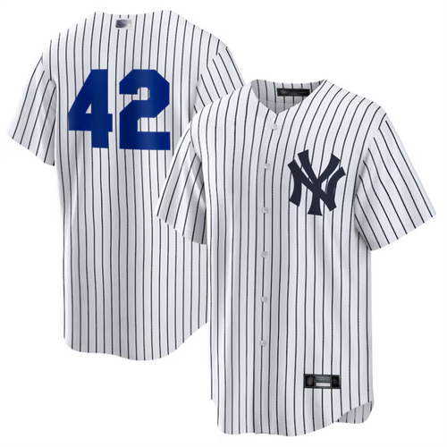 NY.Yankees #42 Player White Home 2025 Jackie Robinson Day Replica Baseball Jerseys baseball jersey product view 1