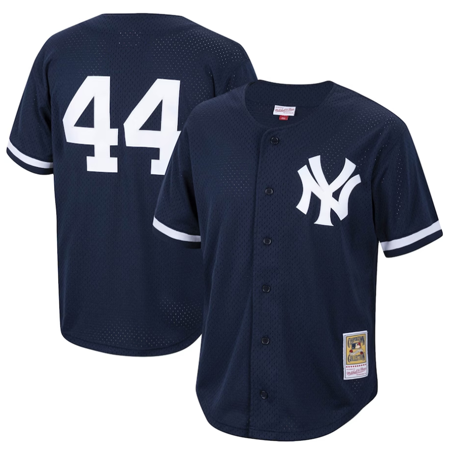NY.Yankees #44 Reggie Jackson Player Navy Cooperstown Collection Mesh Batting Practice Baseball Jerseys baseball jersey product view 1