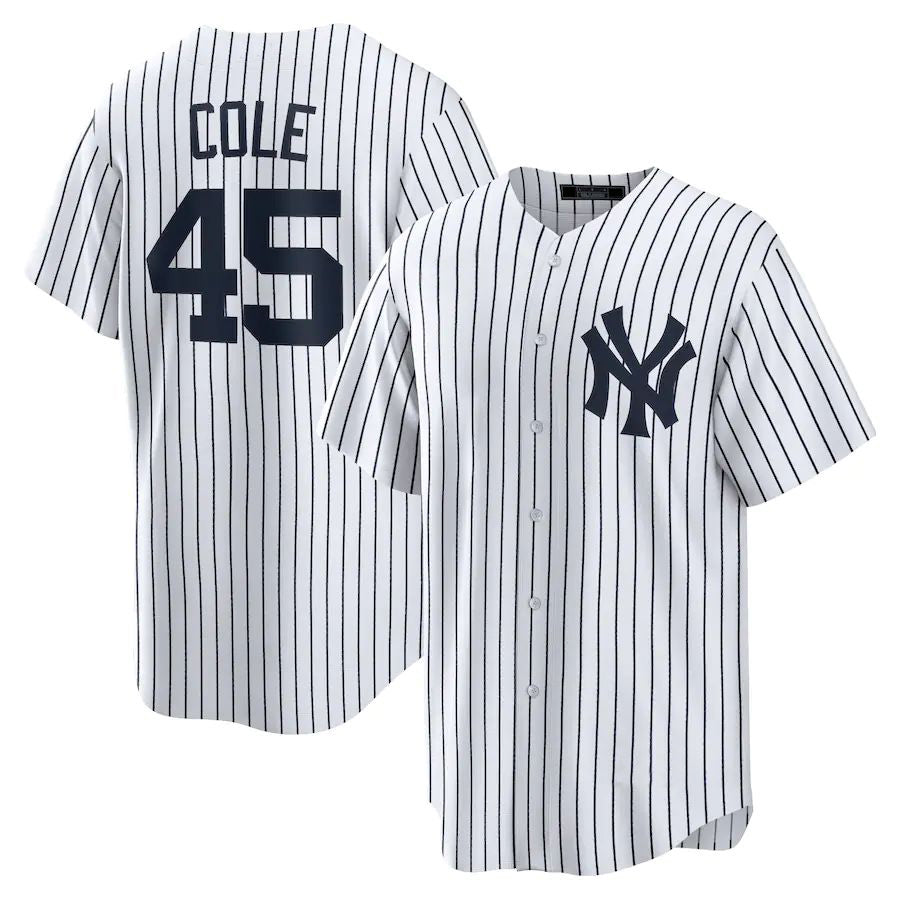 NY.Yankees #45 Gerrit Cole Player White Replica Baseball Jerseys baseball jersey product view 1
