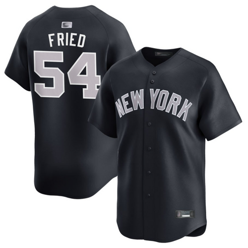 NY.Yankees #54 Max Fried Player Navy Home Limited Baseball Jerseys baseball jersey product view 1