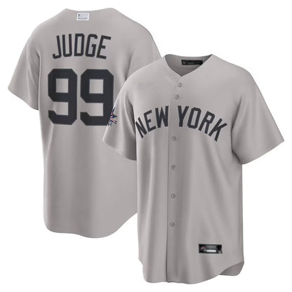 NY.Yankees #99 Aaron Judge Player Gray All-Star Game Road Limited Baseball Jerseys baseball jersey product view 1