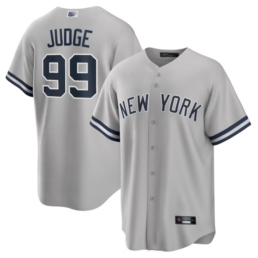 NY.Yankees #99 Aaron Judge Player Gray Big & Tall Road Replica Baseball Jerseys baseball jersey product view 1