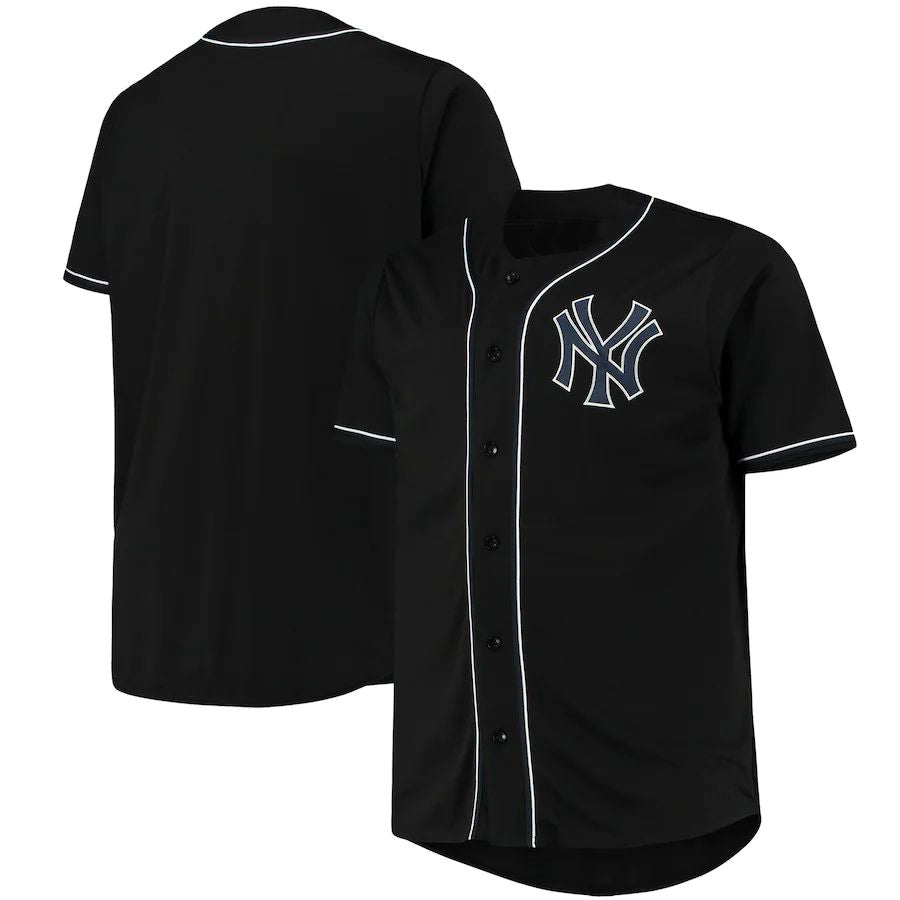 NY.Yankees Blank Player Black Fashion Baseball Jerseys baseball jersey product view 1