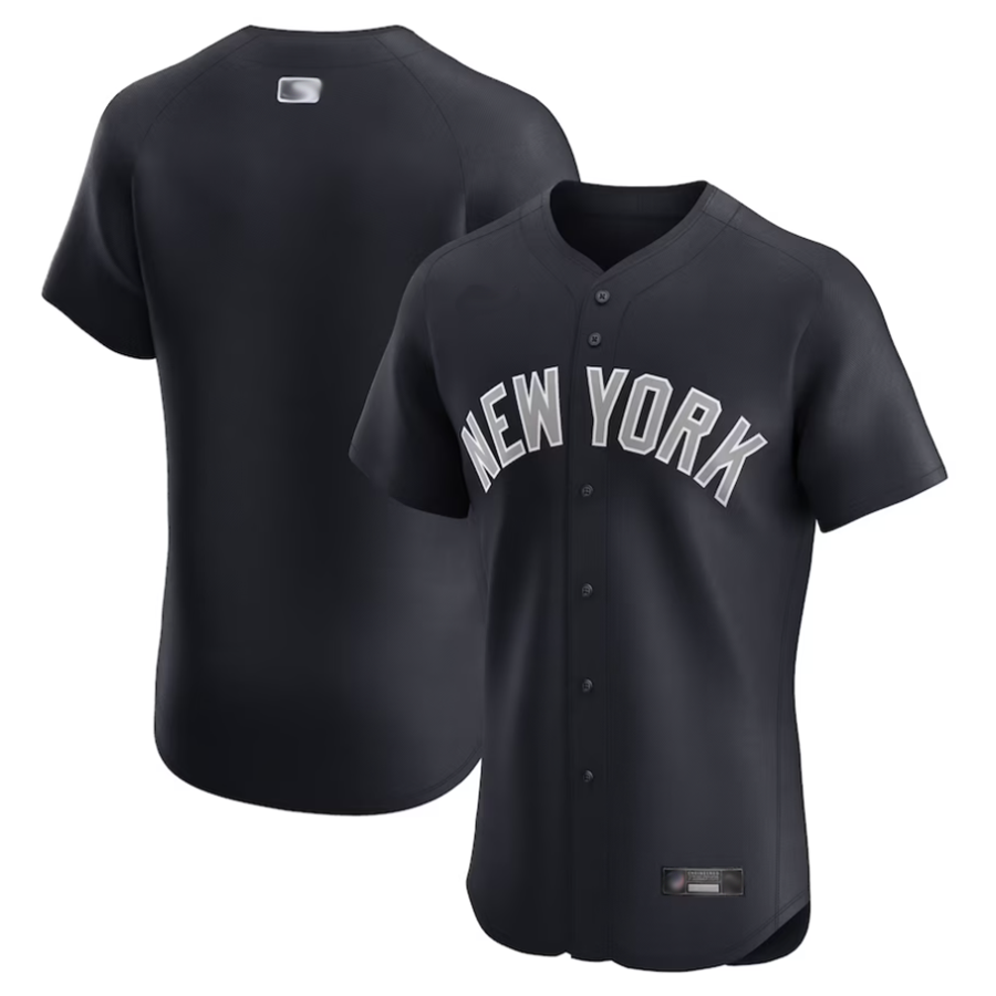 NY.Yankees Blank Player Black Home Replica Elite Baseball Jerseys baseball jersey product view 1
