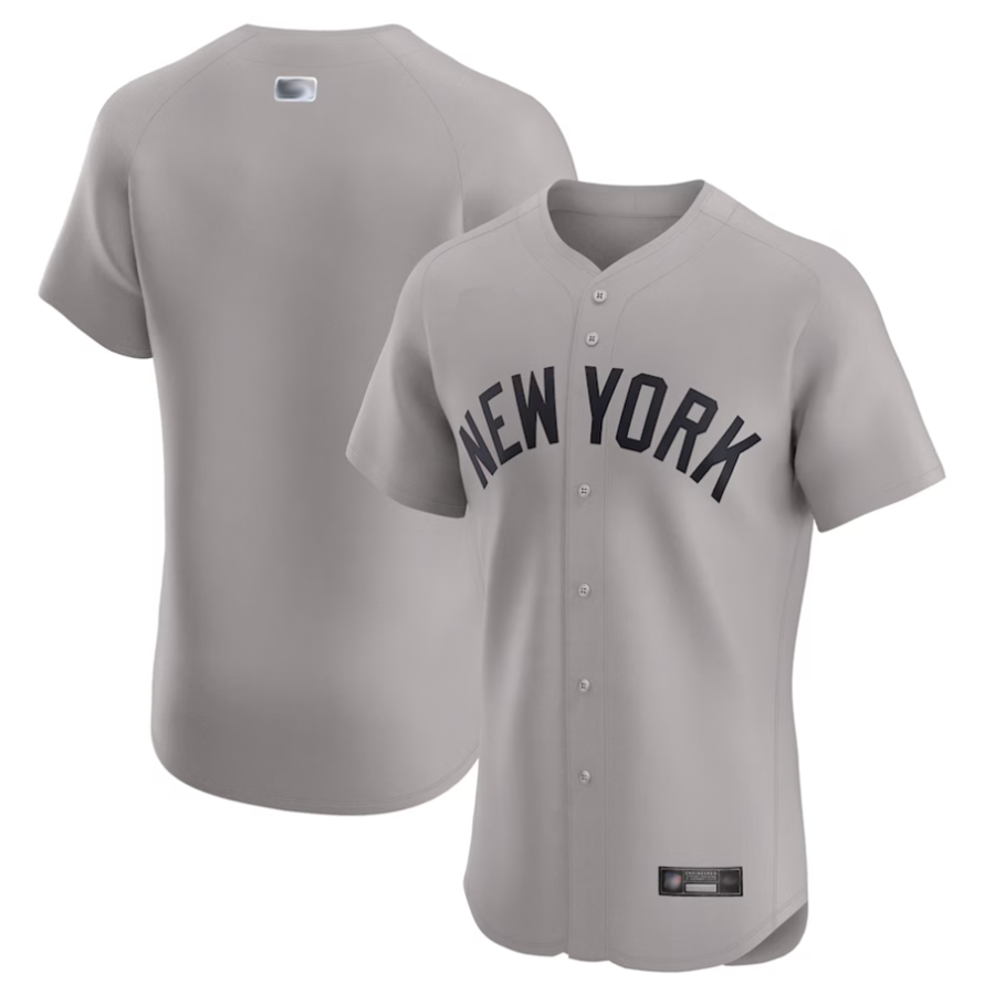 NY.Yankees Blank Player Gray Road Home Limited Elite Baseball Jerseys baseball jersey product view 1