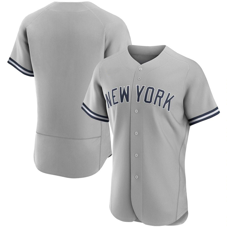 NY.Yankees Blank Player Gray Road Home Replica Elite Baseball Jerseys baseball jersey product view 1